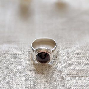 Sterling Silver Garnet Ring